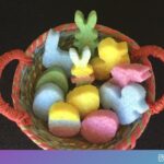 Easter basket of bath salt cakes