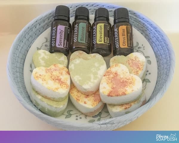 shower melts with doterra's mood management oils