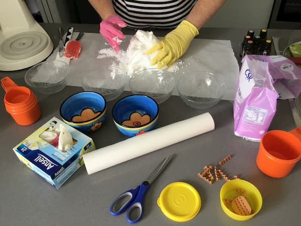 making conversation heart candy flavored with essential oils