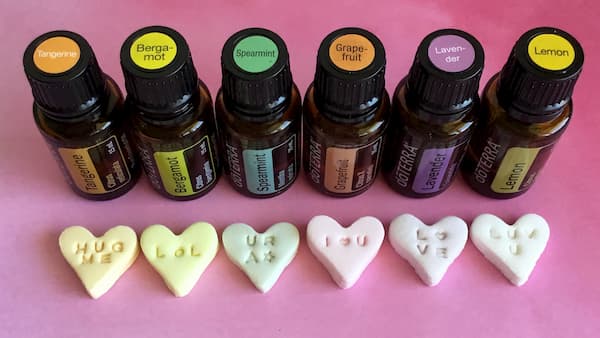 doterra essential oils with conversation hearts