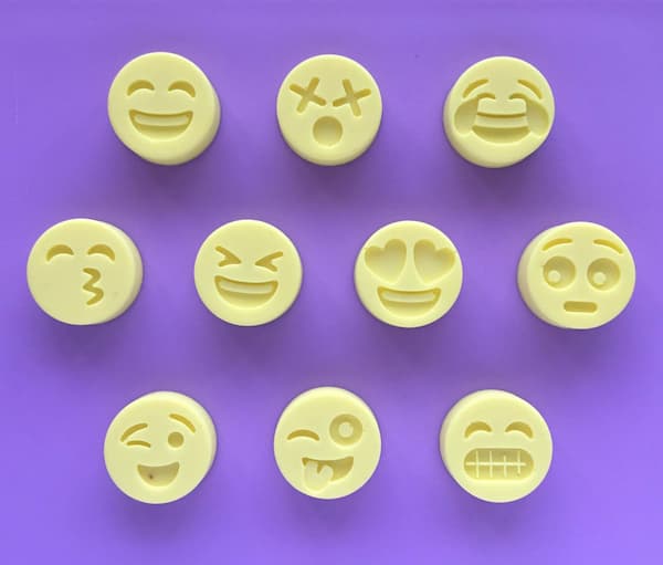 yellow emoji soap faces