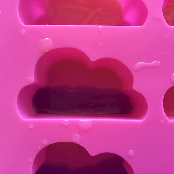 sunset ombre soap layer