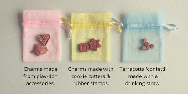 three types of terracotta charms