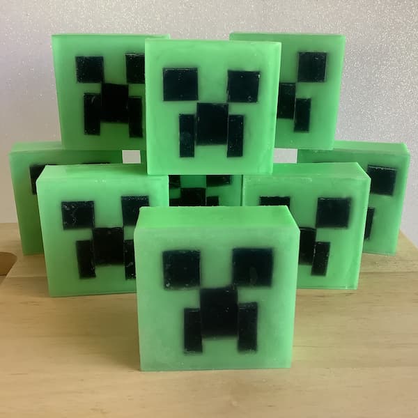 minecraft creeper melt and pour soap bars