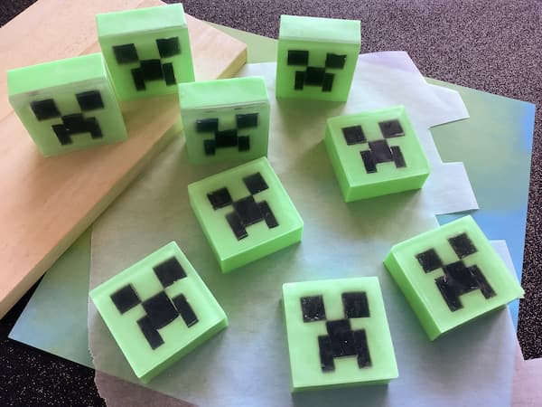 minecraft creeper melt and pour soap bars
