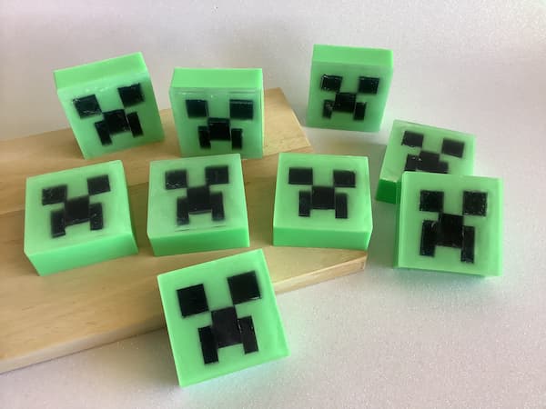 minecraft creeper melt and pour soap bars