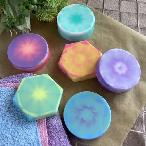 Tie Dye Melt and Pour Soap Bars