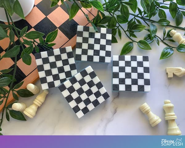 chess board pattern soap bars