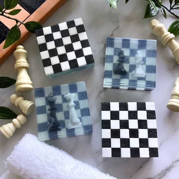 chess themed soap bars
