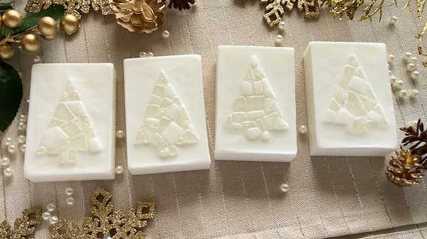 White Christmas Mosaic Soap