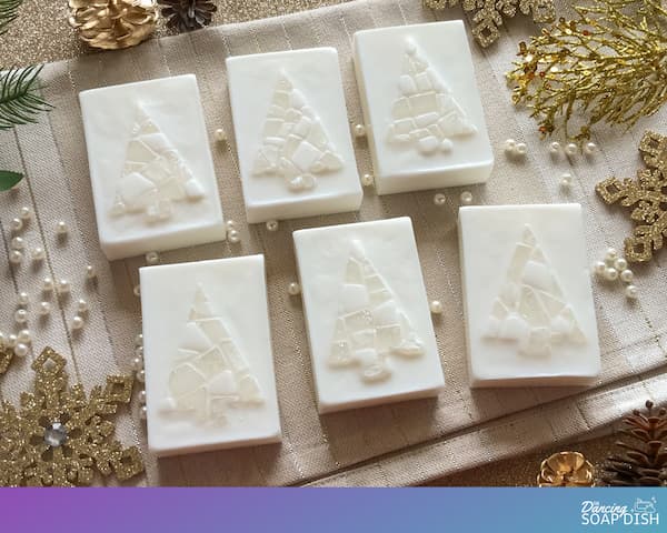 White Christmas Mosaic Soap